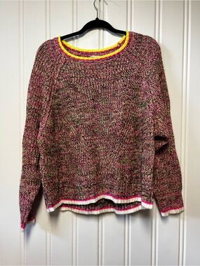 John & Jenn Multicolor Knit Women's Sweater - Pink Blend